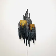 Lampe murale brutaliste par Marcel Fantoni, Italie, années 1960.