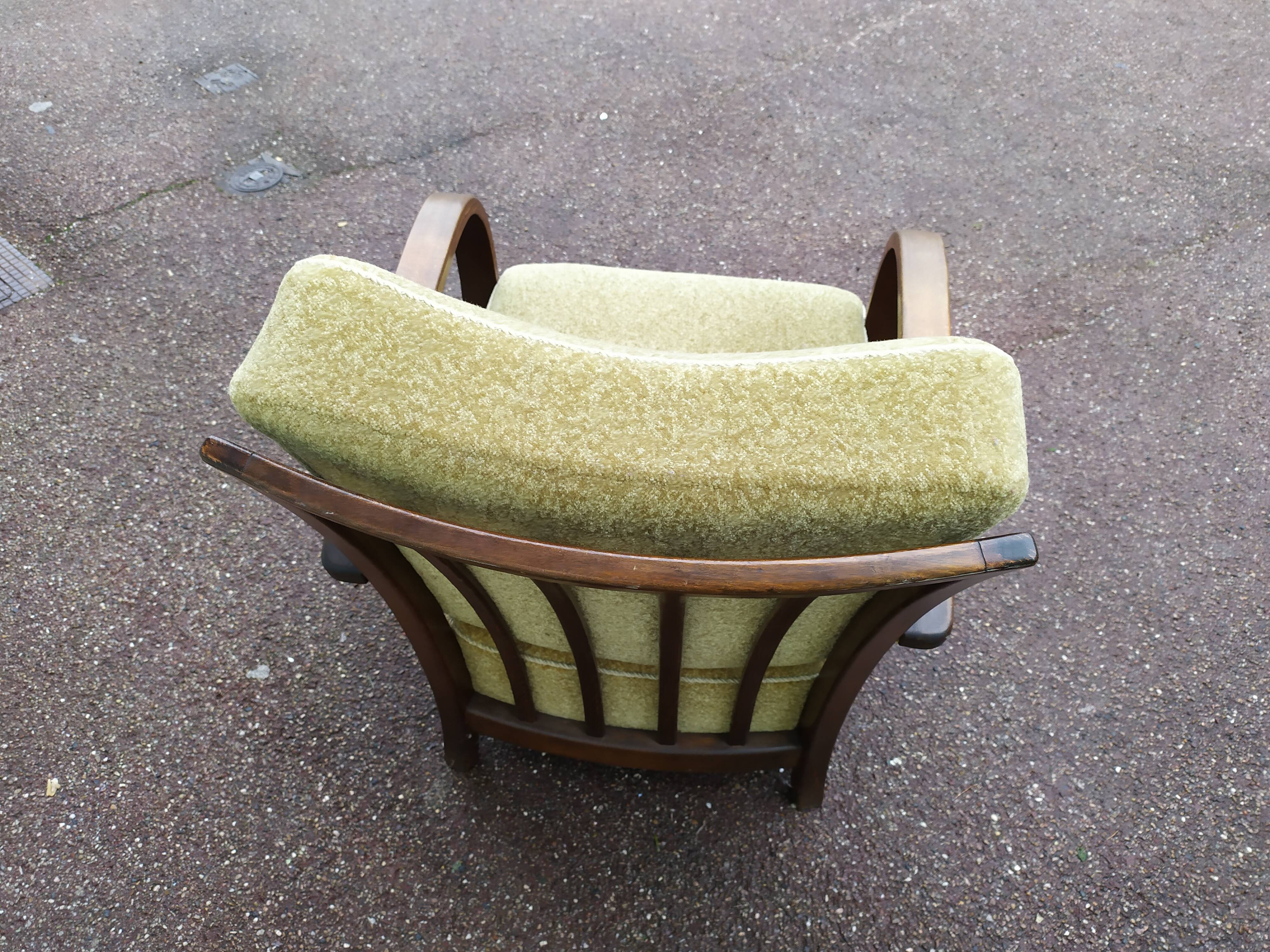 Cocktail Armchair - Esprit Club - Art Deco - Old