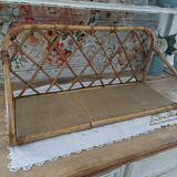 Etagère en rotin vintage années 60