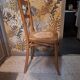 Chaise de style bistrot en bois blond 1940