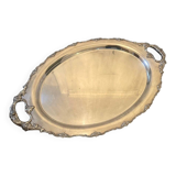Large silver-plated metal tray from the 1900s.