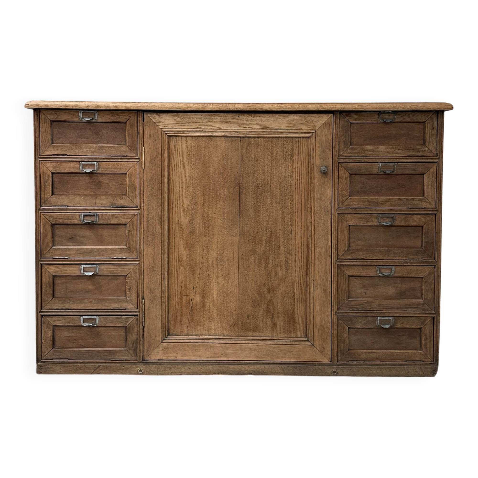 Renovated oak notary's office furniture.