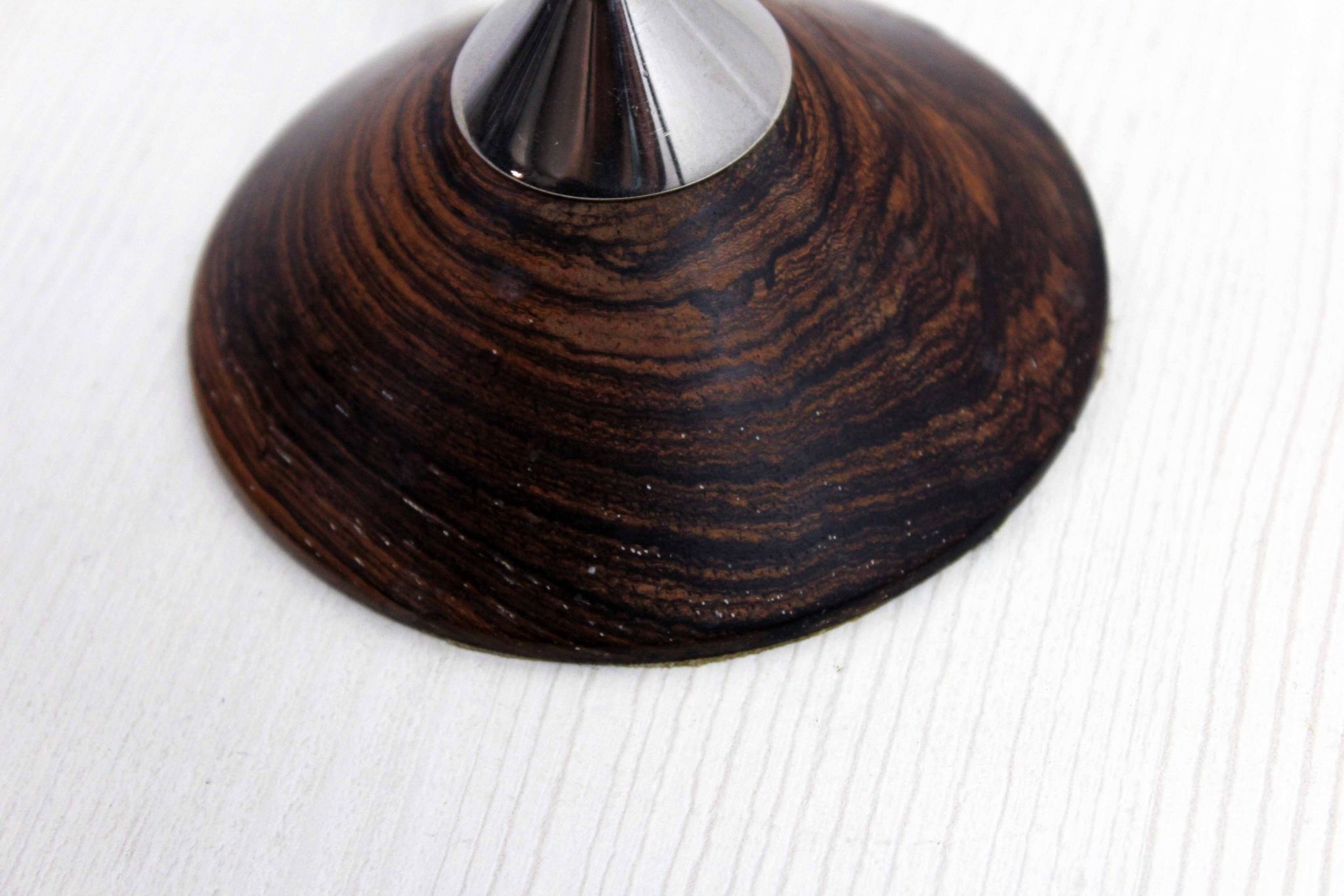 Bougeoir scandinave forme diabolo 1970