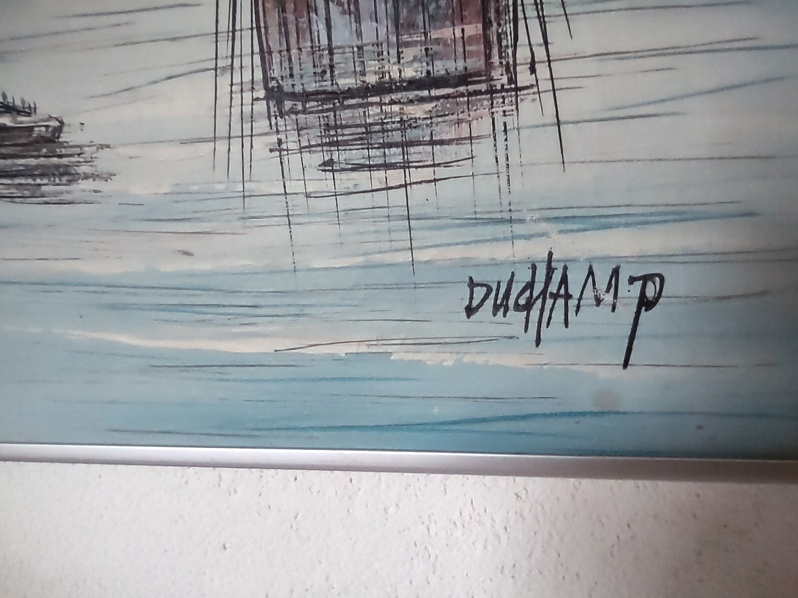 Painting the Brooklyn Bridge by Suzanne Duchamp