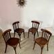 Set of 4 old vintage 50s bentwood bistro chairs