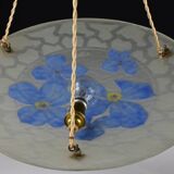 Glass ceiling light signed Aurys