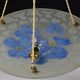 Glass ceiling light signed Aurys