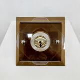 Set of 2 vintage wall lights in acrylic plexiglas Herda space era