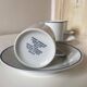 Set of 3 Jammet Seignolles coffee cups and bowls in Limoges model ROYAN