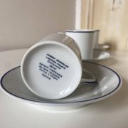 Set of 3 Jammet Seignolles coffee cups and bowls in Limoges model ROYAN