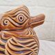 Vintage Sarreguemines slip duck pitcher