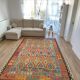 Grand Kilim Afghan en Laine – 292×206 cm