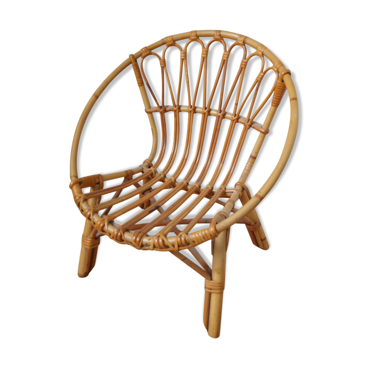 Fauteuil pour enfant en rotin