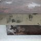 Coffee table decorations "solar flare", formica, mirrors, wood. circa 1970
