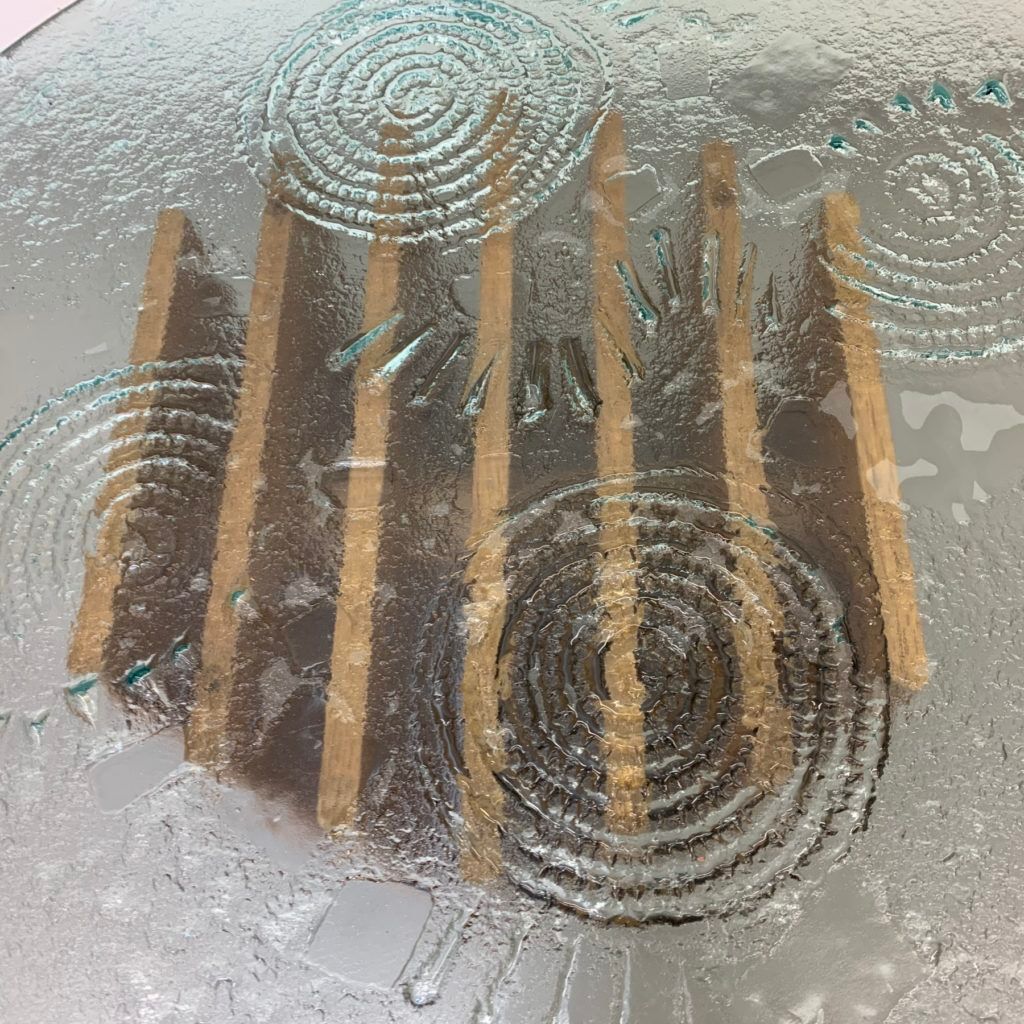 1970's mid-century glass coffee table