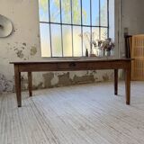 Pine and oak + walnut farmhouse table 1950