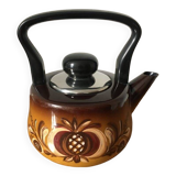 Enameled kettle with vintage stylized patterns. German brand ASTA