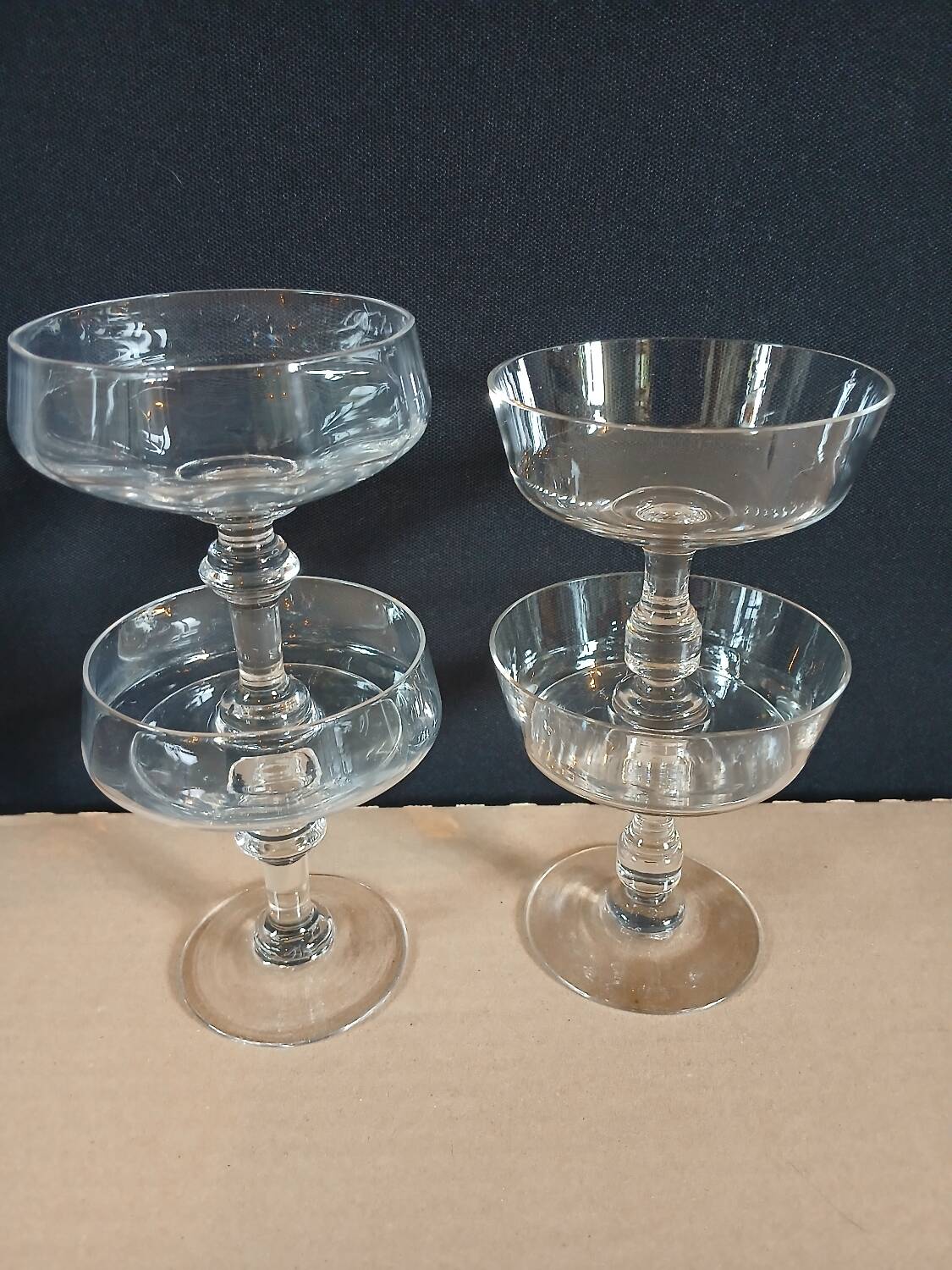 4 coupes à champagne vintages