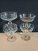 4 vintage champagne glasses