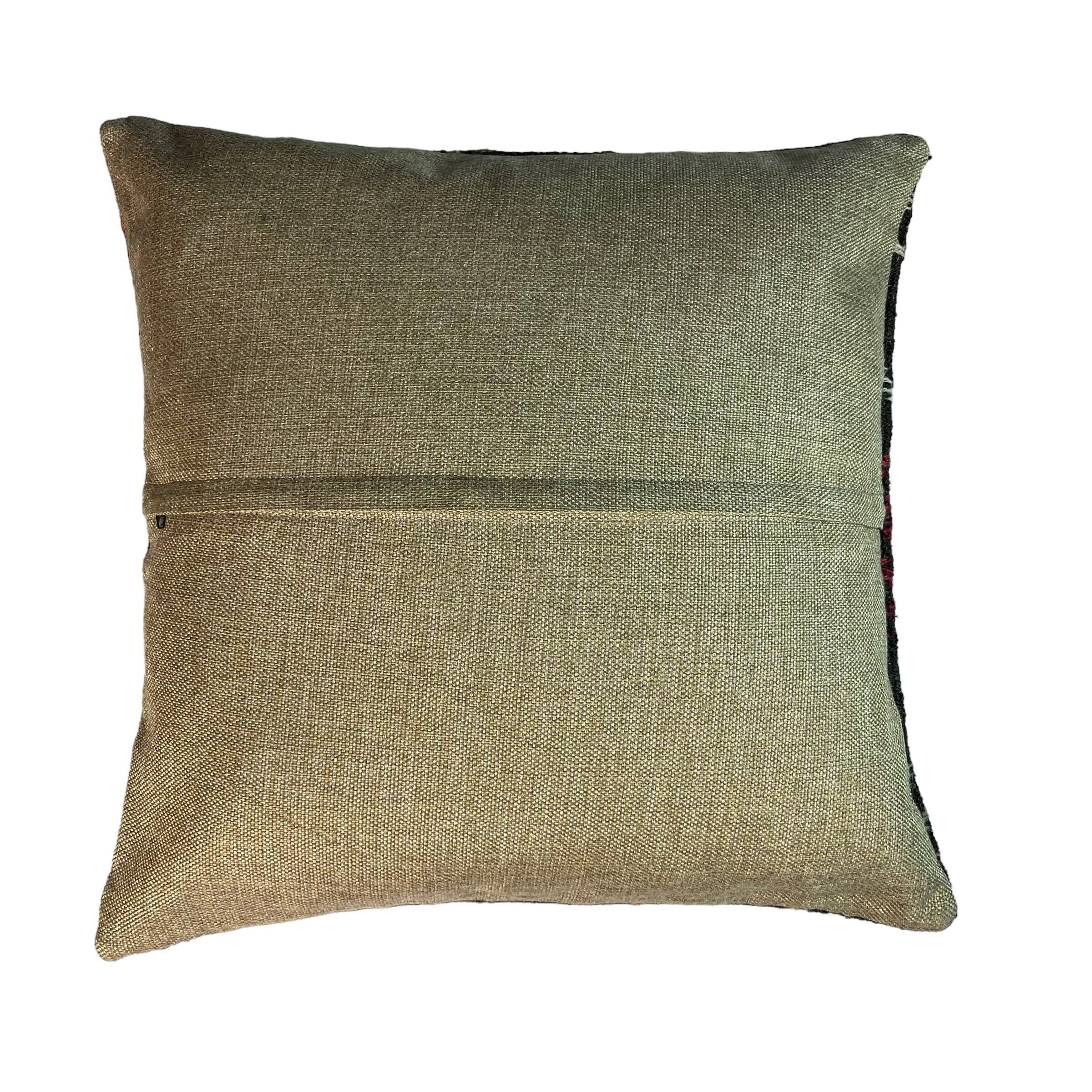 Vintage turkish kilim cushion cover , 55 x 55 cm