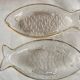 Pair of vintage glass ravier