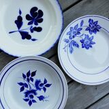 Trio de plats creux tons bleus