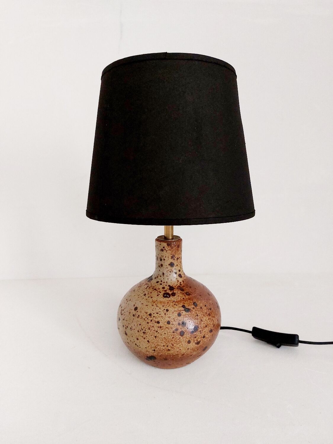 Small vintage pyrite sandstone lamp