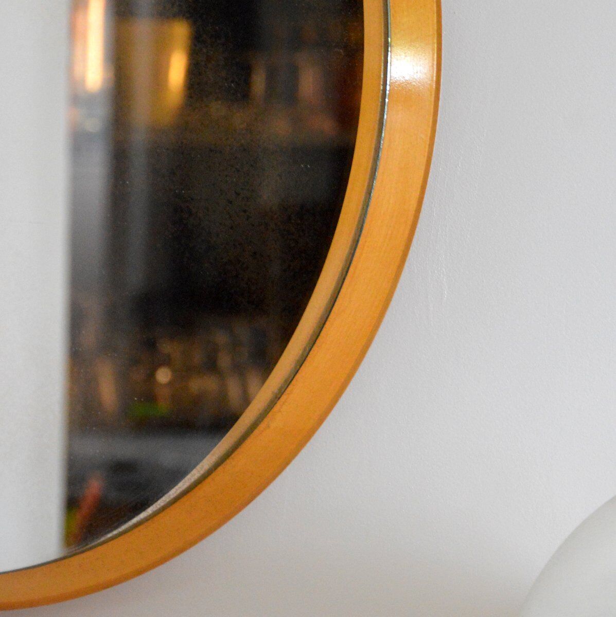 Scandinavian round mirror 1970s - 71cm