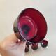 6 Swedish Luminarc glass cut-by-foot vintage red color