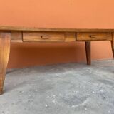 Farmhouse table Scandinavian brutalist dining table vintage 1960s legs com