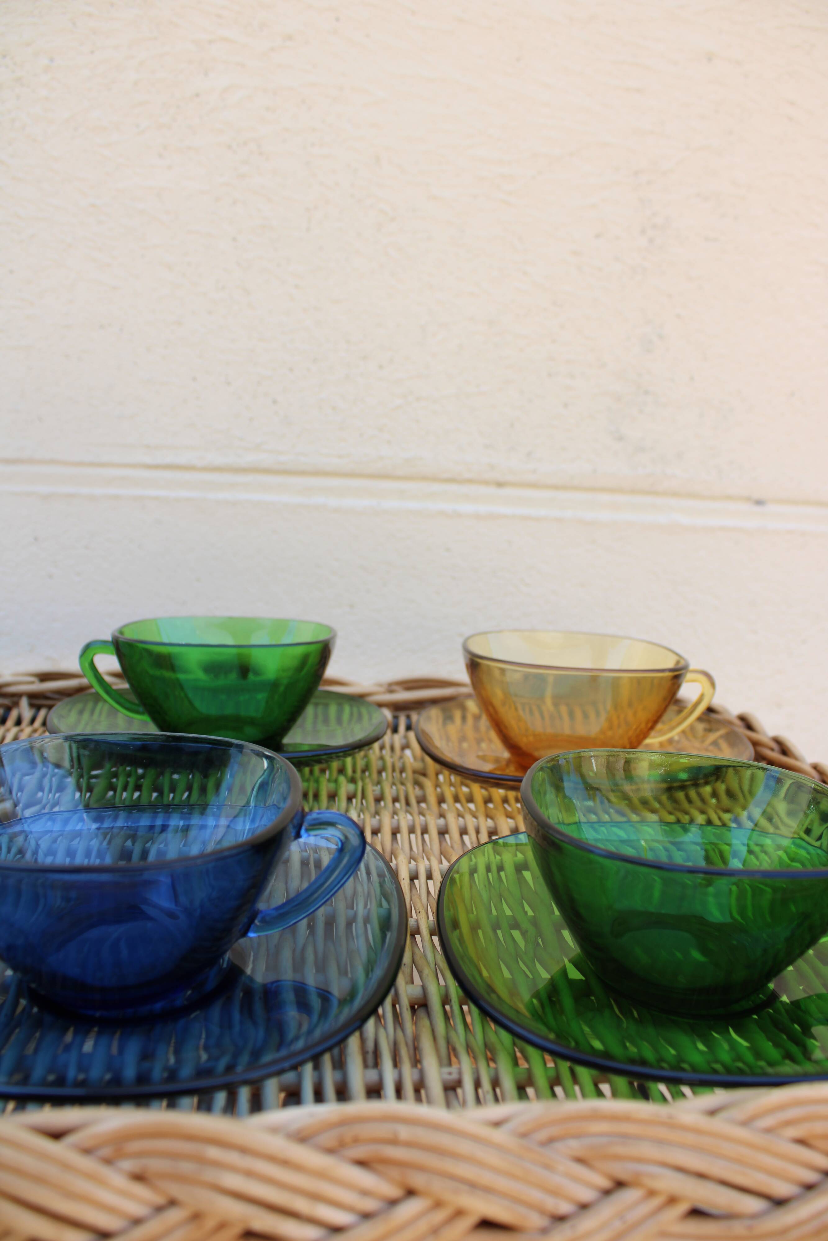 6 cups Vereco and their saucers
