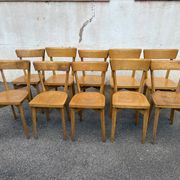Set of 10 bistro chairs with crossbars