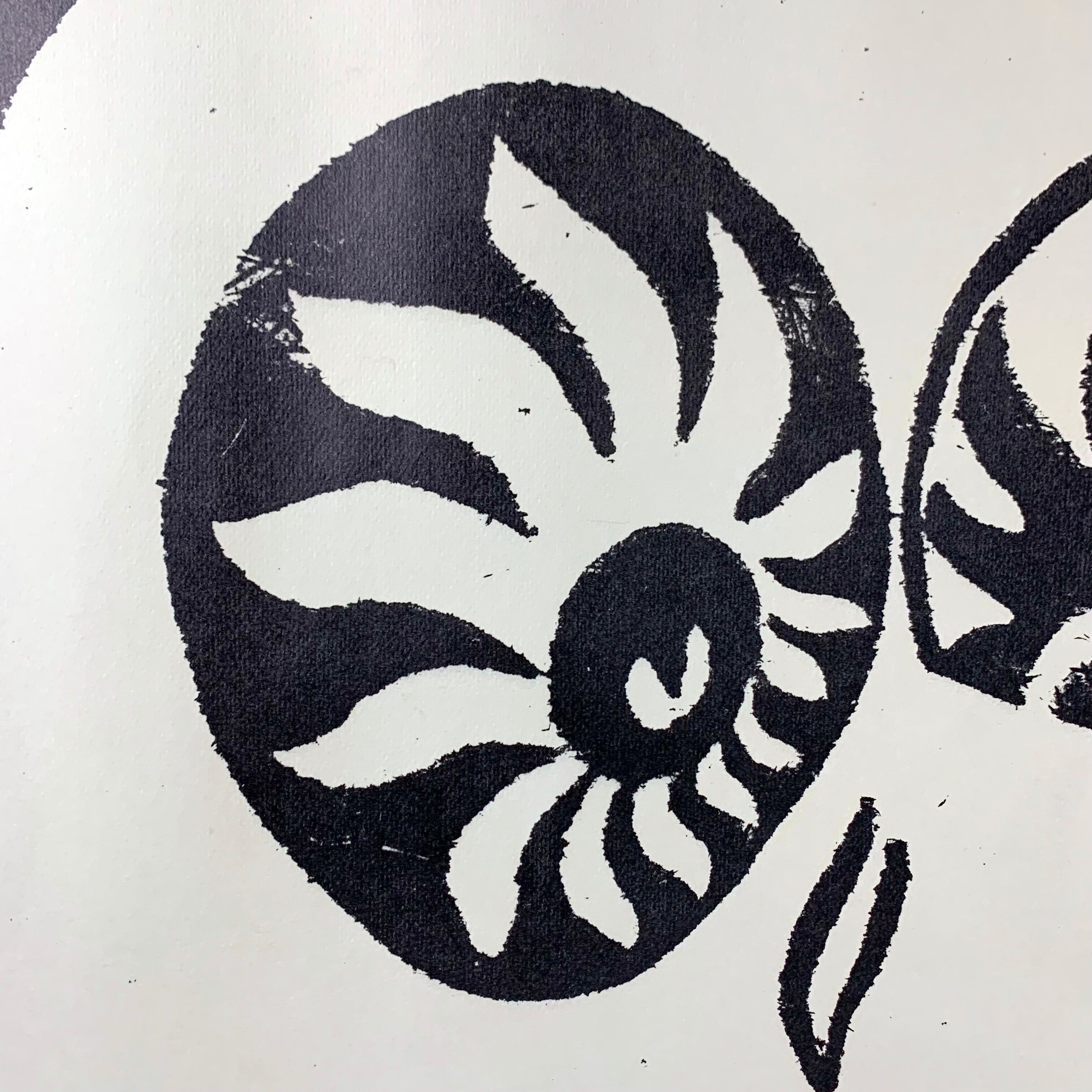 Lithograph "The Owl" black and white - Modern art