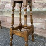 pair of vintage wooden bar stools