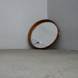 Miroir - Teck - Structure en bois avec laiton - Design italien vintage - Années 60