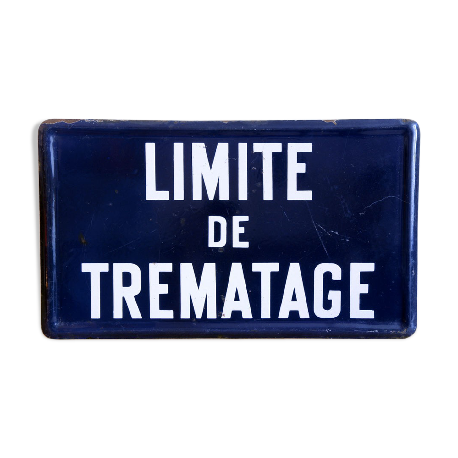 Old enamelled river signage plate