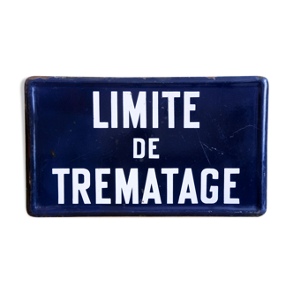 Old enamelled river signage plate
