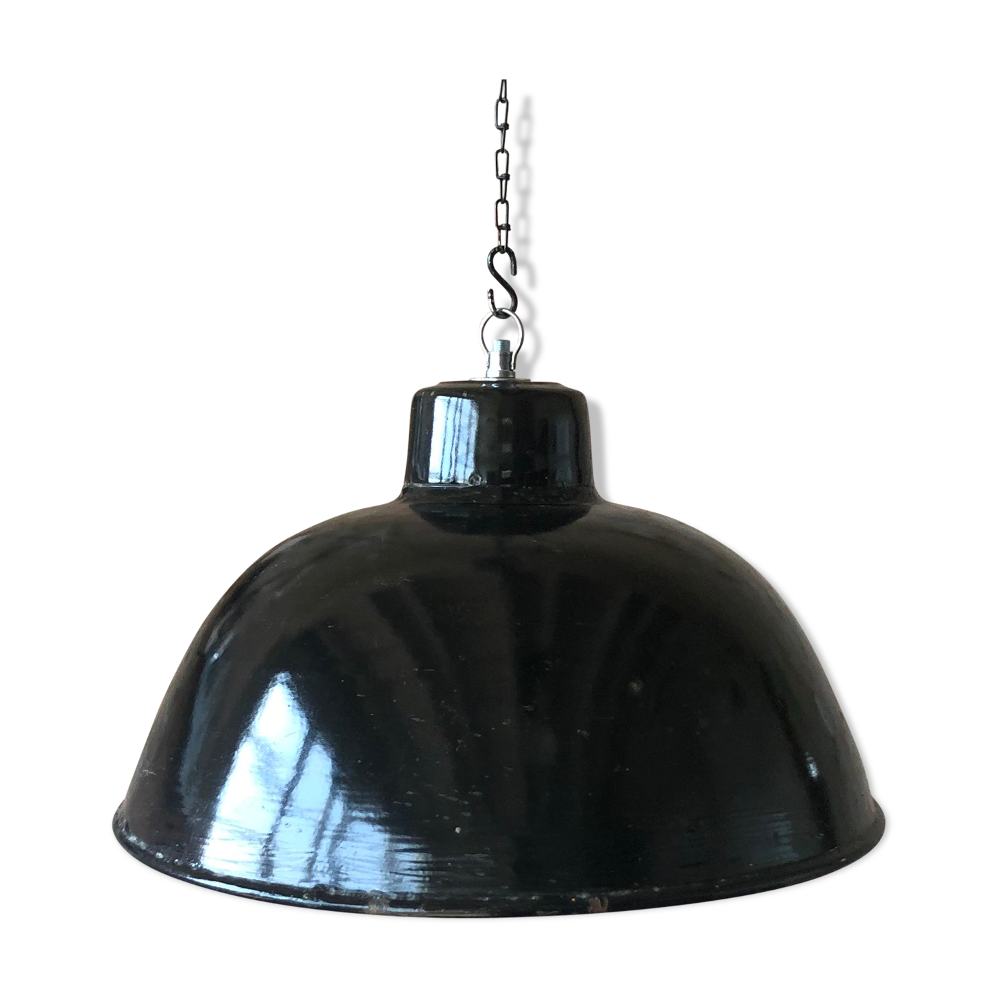 Vintage industrial german model EHS2/S pendant lamp, 1950s