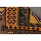 1970s Vintage Turkish Handmade Wool & Cotton Brown Runner Rug 178x475