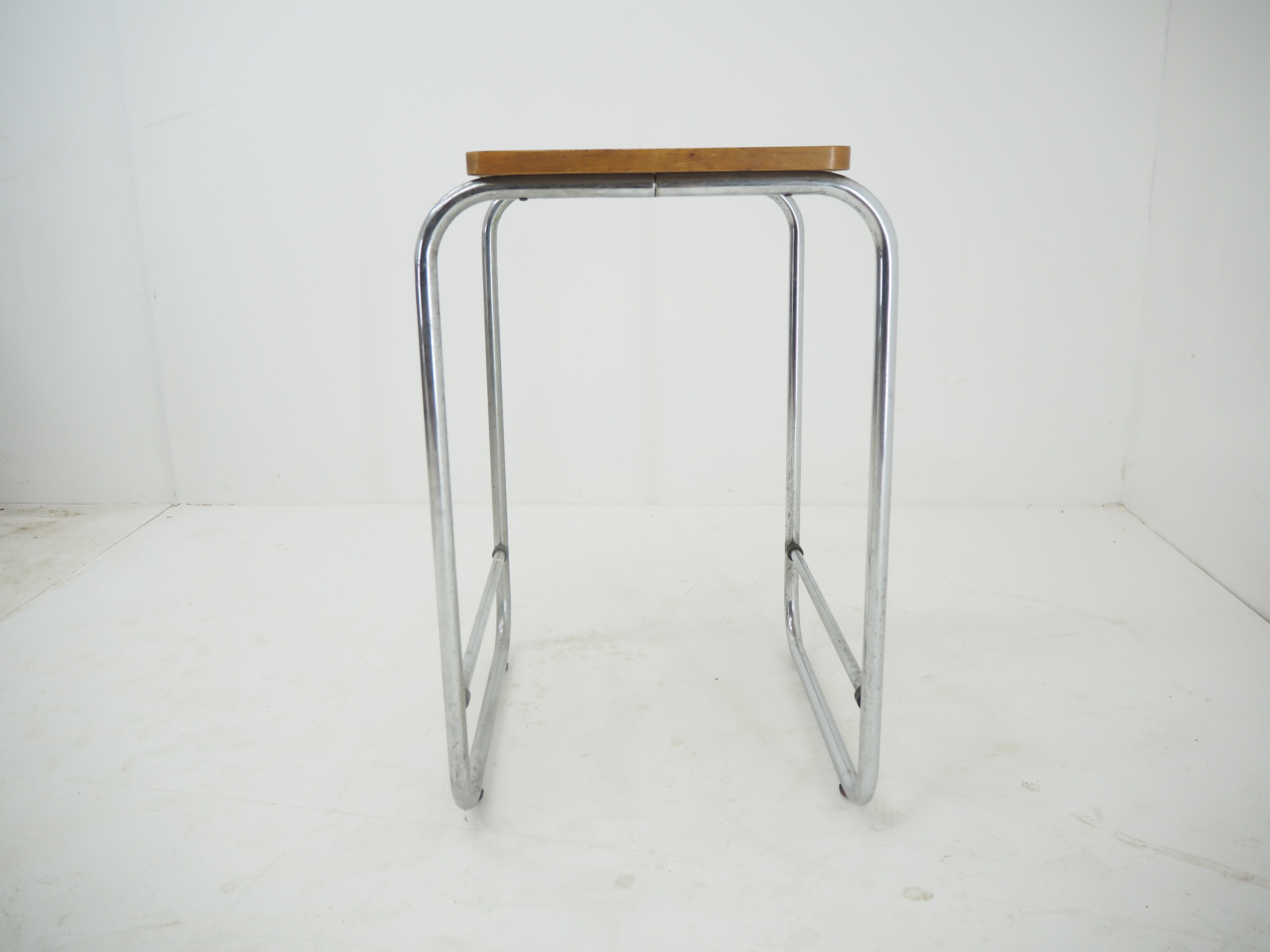 midcentury chrome side table, 1960s