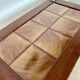 Old coffee table ceramic tile metal leg design from the 70s vintage