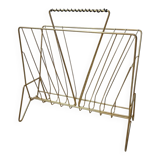 Vintage gold metal magazine rack