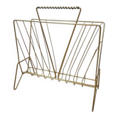 Vintage gold metal magazine rack