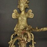 Pair of 19th century Regency style wall lights with winged nymphs -