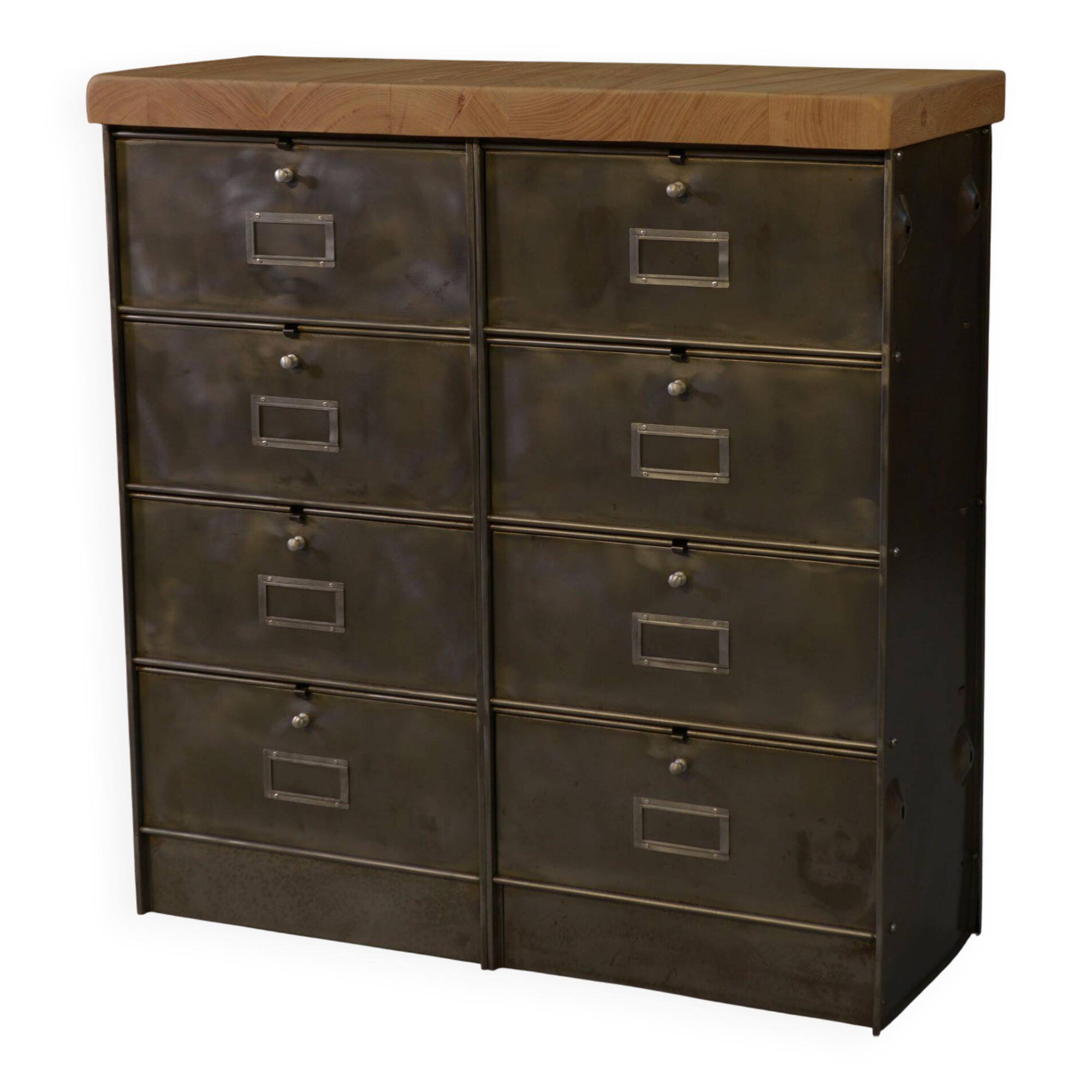 Meuble à clapets Ronéo 2 colonnes 8 clapets travail français vers 1950