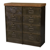 Ronéo cabinet with flaps, 2 columns, 8 flaps, French work from around 1950.