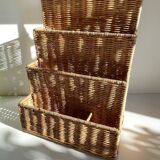 Vintage rattan storage basket