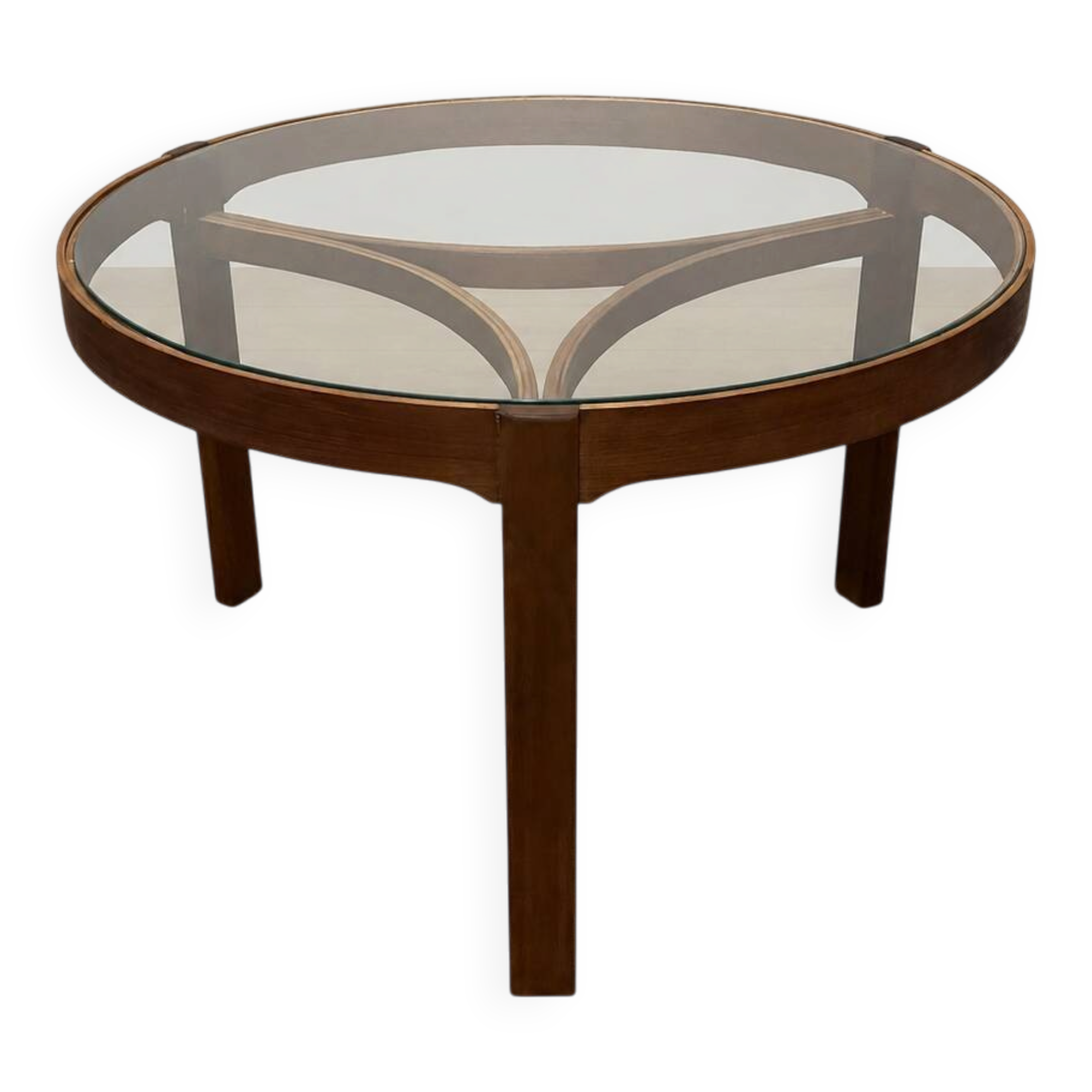 table basse scandinave en teck et verre