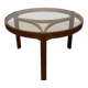 table basse scandinave en teck et verre
