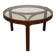 table basse scandinave en teck et verre